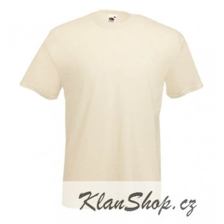 Tričko Fruit Of The Loom bez potisku - Béžové