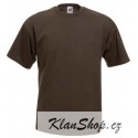 Tričko Fruit Of The Loom bez potisku - Čokoládové