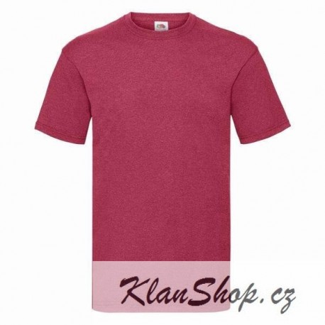 Tričko Fruit Of The Loom bez potisku - Červené