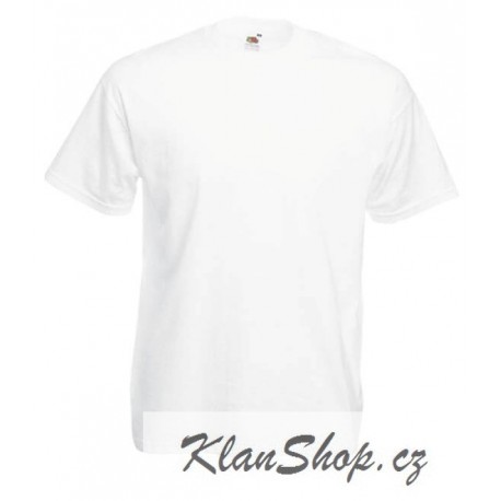 Tričko Fruit Of The Loom bez potisku - Bílé