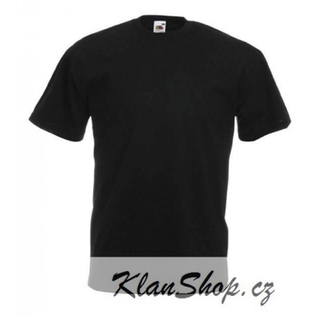 Tričko Fruit Of The Loom bez potisku - Černé