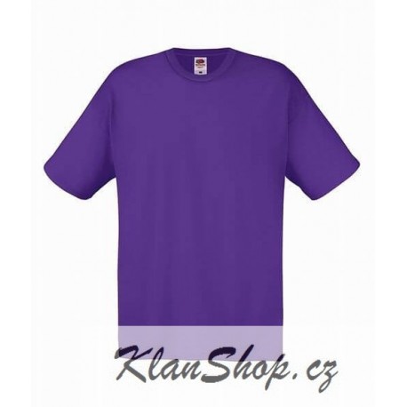 Lehčí tričko Fruit Of The Loom bez potisku - Fialové