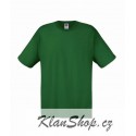 Lehčí tričko Fruit Of The Loom bez potisku - Tmavě zelené