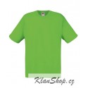 Lehčí tričko Fruit Of The Loom bez potisku - Limetkové