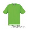 Lehčí tričko Fruit Of The Loom bez potisku - Limetkové