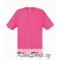 Lehčí tričko Fruit Of The Loom bez potisku - Růžové