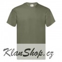Lehčí tričko Fruit Of The Loom bez potisku - Olivové