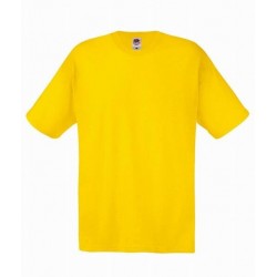 Lehčí tričko Fruit Of The Loom bez potisku - Žluté