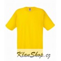 Lehčí tričko Fruit Of The Loom bez potisku - Žluté