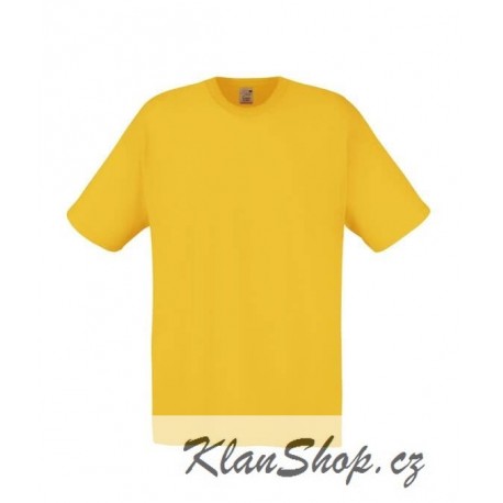 Lehčí tričko Fruit Of The Loom bez potisku - Žluté