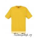 Lehčí tričko Fruit Of The Loom bez potisku - Žluté