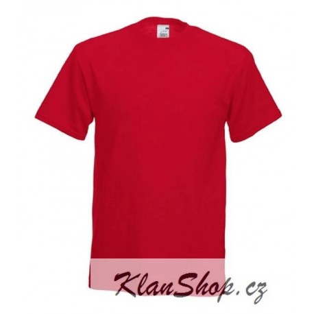 Lehčí tričko Fruit Of The Loom bez potisku - Červené
