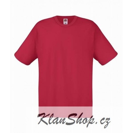Lehčí tričko Fruit Of The Loom bez potisku - Cihlové