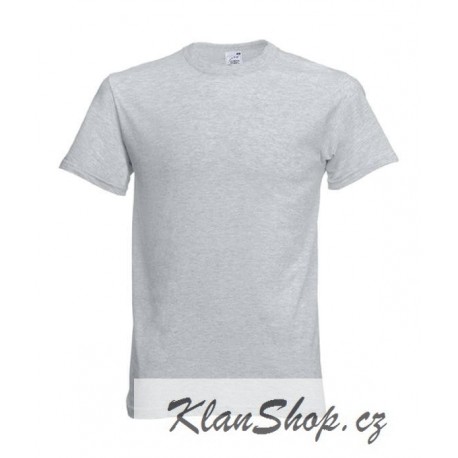 Lehčí tričko Fruit Of The Loom bez potisku - Šedé