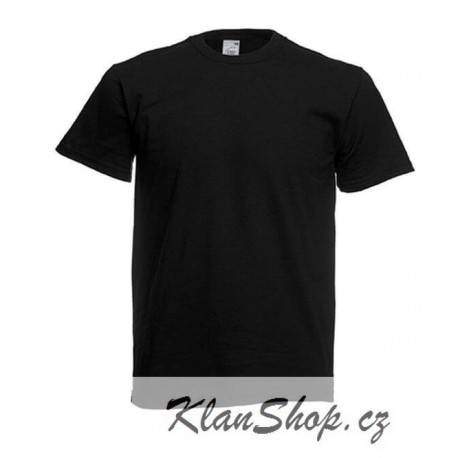 Lehčí tričko Fruit Of The Loom bez potisku - Černé