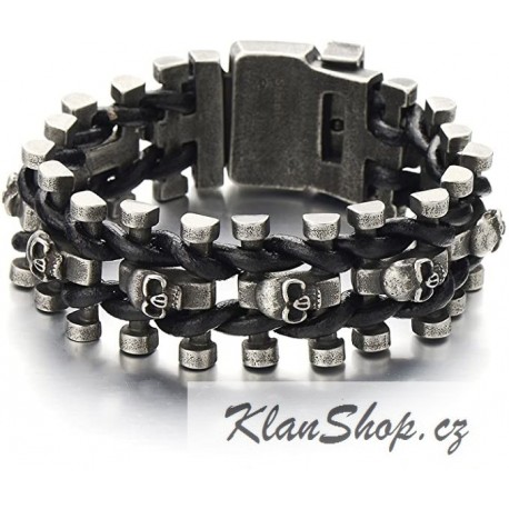 Náramek z chirurgické oceli - Lebky