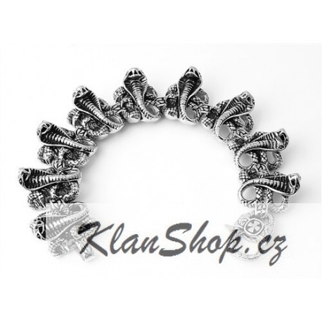 Náramek z chirurgické oceli - Kobry