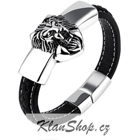 Náramek z chirurgické oceli - Lví hlava