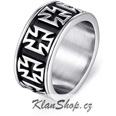 Prsten z chirurgické oceli - Kříže