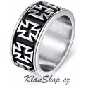 Prsten z chirurgické oceli - Kříže