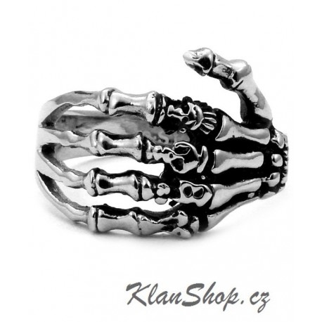 Prsten z chirurgické oceli - Skeleton ruka