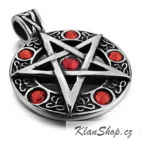 Ocelový přívěsek - Pentagram