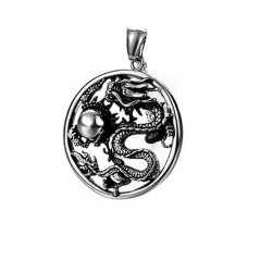 Ocelový přívěsek - Čínský drak