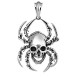 Ocelový přívěsek - Spider Skull