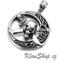 Ocelový přívěsek - Pirát lebka