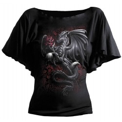 Dámské tričko Spiral Direct - Dragon Rose