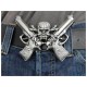 Přezka na opasek - Skulls and Guns