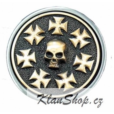 Přezka na opasek - Iron Cross Skulls