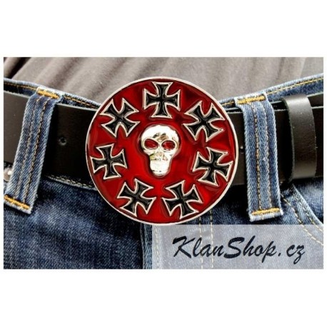 Přezka na opasek - Iron Cross Skulls