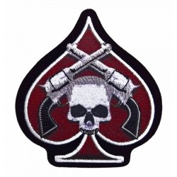 Nášivka - Spade Revolver Skull