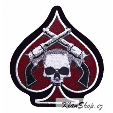 Nášivka - Spade Revolver Skull