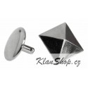 Ozdoba na kůži či textil - Pyramida 17 x 17 mm