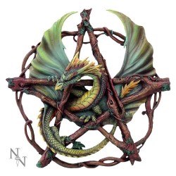 Dekorace na zeď -  Forest Pentagram Dragon