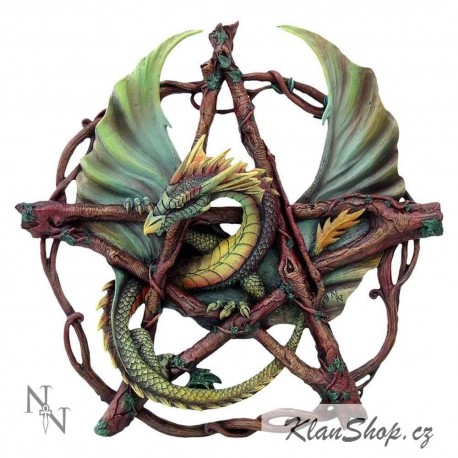 Dekorace na zeď -  Forest Pentagram Dragon