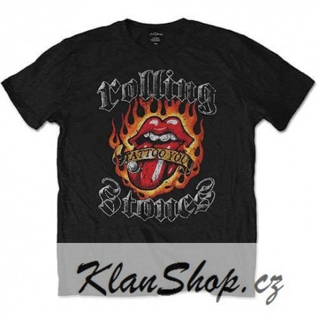 Pánské tričko The Rolling Stones - Flaming Tattoo