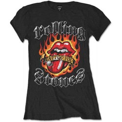 Dámské tričko The Rolling Stones - Flaming Tattoo