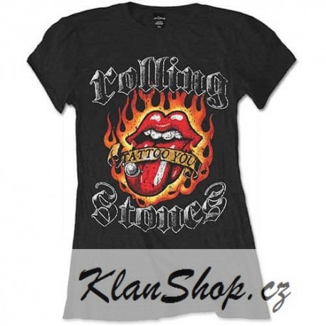 Dámské tričko The Rolling Stones - Flaming Tattoo