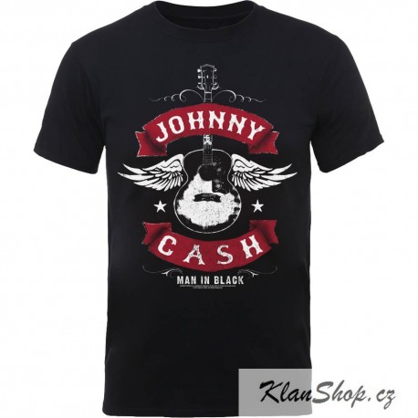 Pánské tričko Johnny Cash - Winged Guitar
