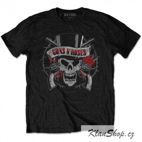 Tričko Guns N Roses - Distressed Skull
