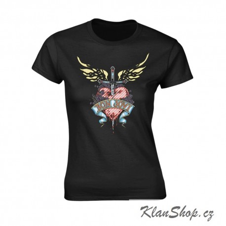Dámské tričko Bon Jovi - Heart & Dagger