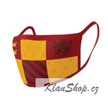 Set dvou masek (roušek) na obličej - Harry Potter - Nebelvír