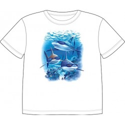 Dětské tričko s potiskem zvířat - Žraloci 
