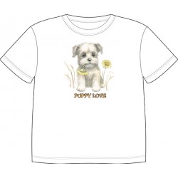 Dětské tričko s potiskem zvířat - Bílý Knírač