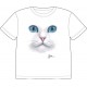 Dětské tričko s potiskem zvířat - Bílá kočka