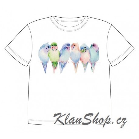 Dětské tričko s potiskem zvířat - Andulky
