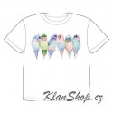 Dětské tričko s potiskem zvířat - Andulky